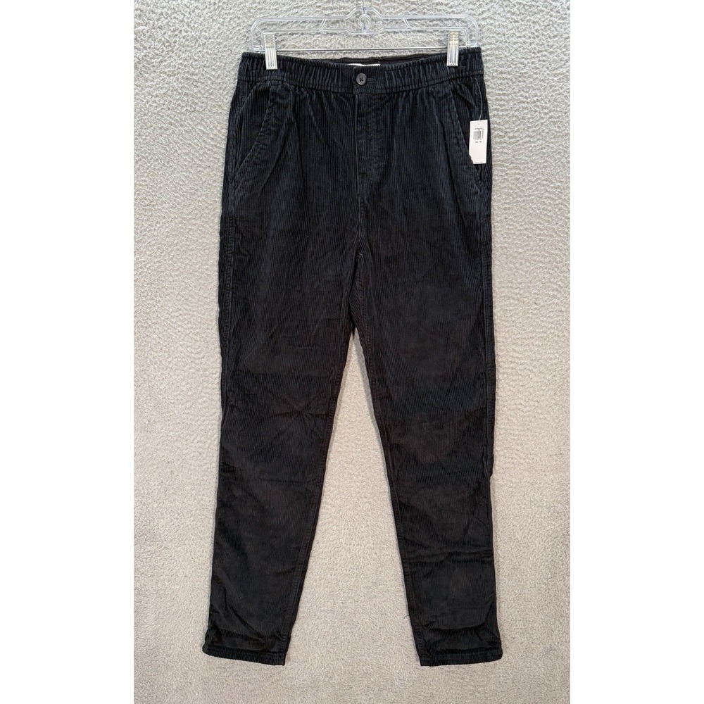 Old Navy Pants Boys Youth 2XL‎ XXL Black Corduroy Taper Preppy Grunge Skater NEW